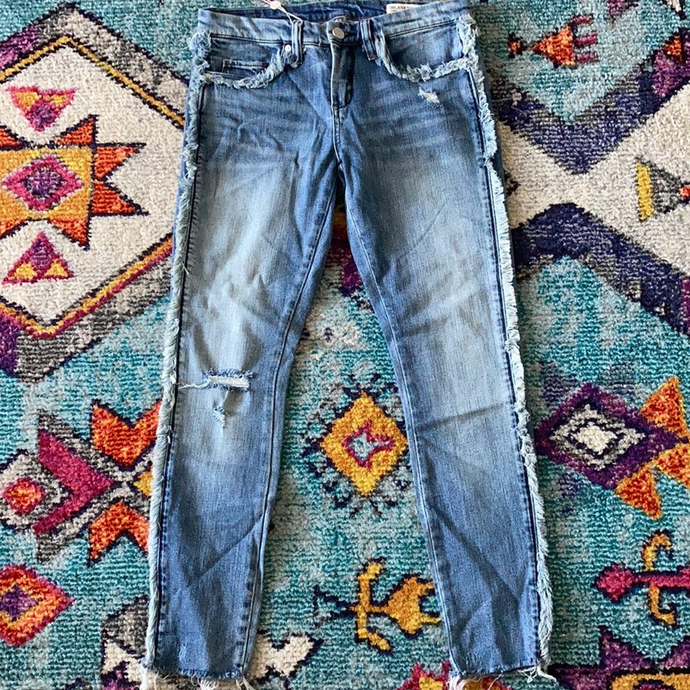 Blank NYC Distressed Fray Skinny Jeans